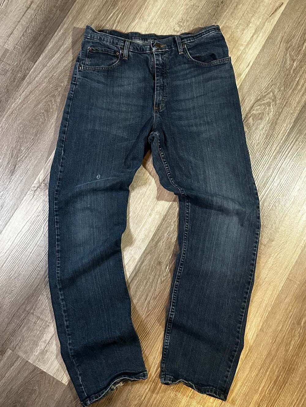 Wrangler Relaxed Fit Jeans Men's 33x32 Blue Denim